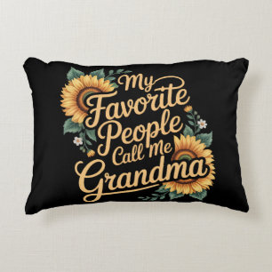 Cojín Decorativo Mis personas favoritas me llaman abuela día de la 