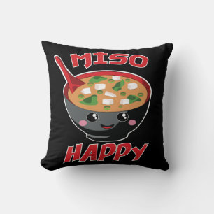 Cojín Decorativo Miso Happy Funny Food Kawaii