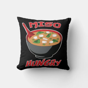 Cojín Decorativo Miso Hungry Funny Food Kawaii