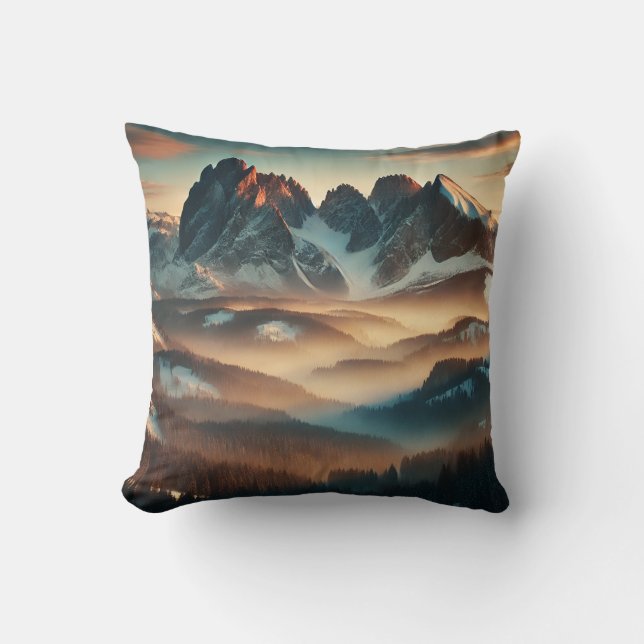 Cojín Decorativo Misty Mountain Throw Pillow (Anverso)