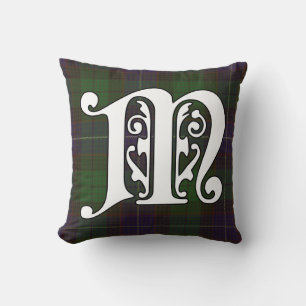 Cojín Decorativo Mitchell Clan Tartan Monogram