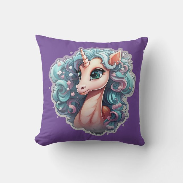 Cojín Decorativo 🌟 ✨ Mítica Unicornio ✨ 🌟 (Anverso)