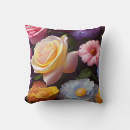 Cojín Decorativo Mixed Flowers, Colorful, Springtime Throw Pillow