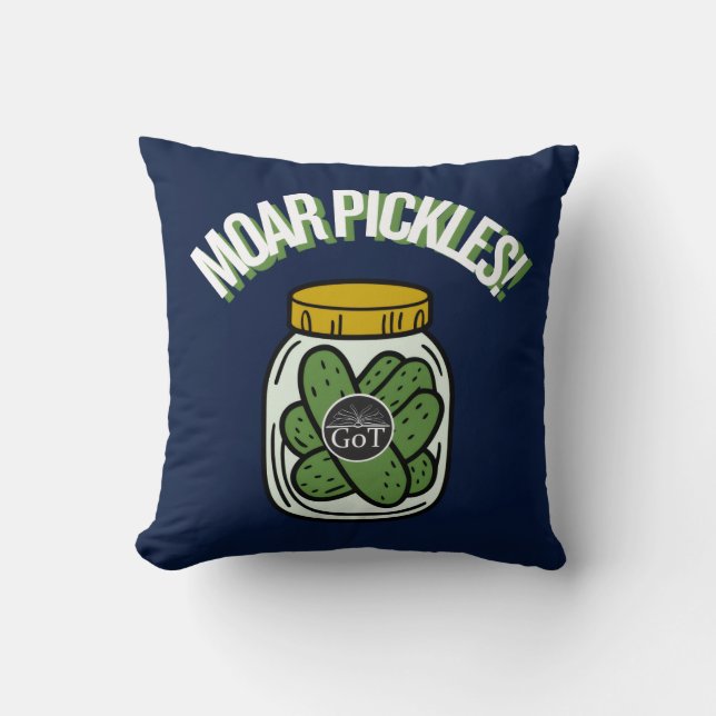 Cojín Decorativo Moar Pickles! Throw Pillow (Anverso)