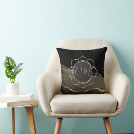 Cojín Decorativo Mocha Agate Purpurinoso OM Lotus Petals
