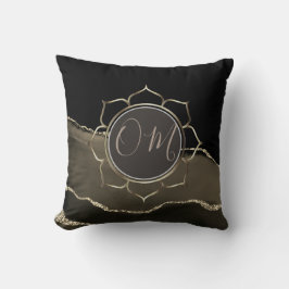 Cojín Decorativo Mocha Agate Purpurinoso OM Lotus Petals