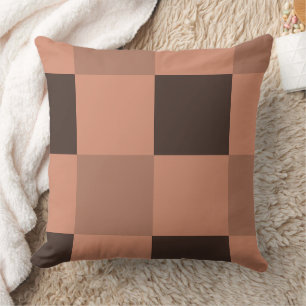 Cojín Decorativo Mocha Mousse Checkered