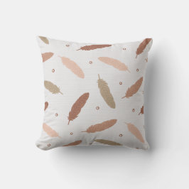 Cojín Decorativo Mocha Mousse Feathers Throw Pillow