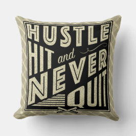 Cojín Decorativo Mochila de béisbol de softball, golpe y nunca sali