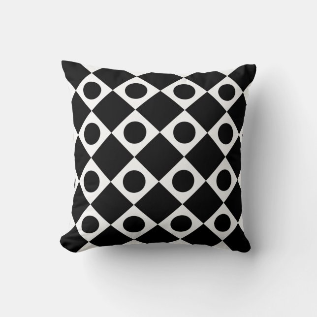 Cojín Decorativo Mod Retro 60's Black (Anverso)