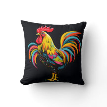 Mod Rooster Pillow