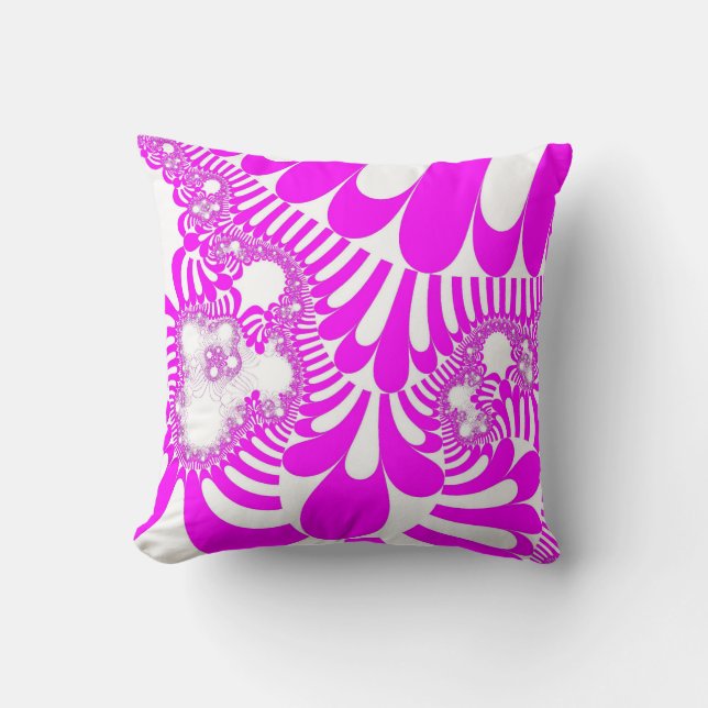 Cojín Decorativo Mod rosa y blanco (Anverso)