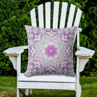 Cojín Decorativo moda abstracta giratoria patrón pastel damasco mor