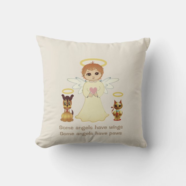 Cojín Decorativo Moda Ángeles Pequeños Lindos (Anverso)