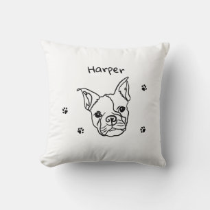 Cojín Decorativo Moda Arte de línea de Bulldog francés: Editar tu t