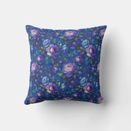 Cojín Decorativo Moda botánica azul elegante