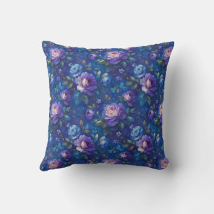 Cojín Decorativo Moda botánica azul elegante