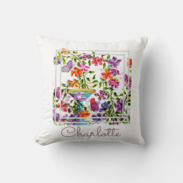 Cojín Decorativo Moda caprichosa de acuarela