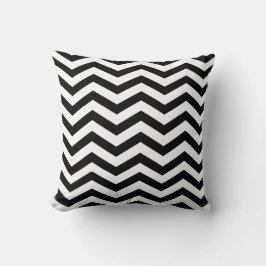Cojín Decorativo Moda Chevron | Blanco y negro