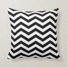 Cojín Decorativo Moda Chevron | Blanco y negro