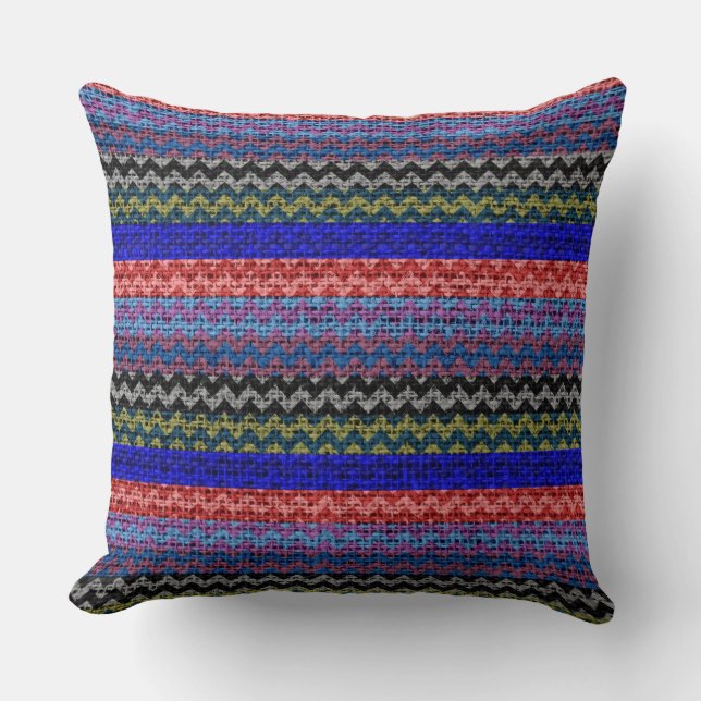 Cojín Decorativo Moda Chevron Burlap Rustic #15 (Anverso)
