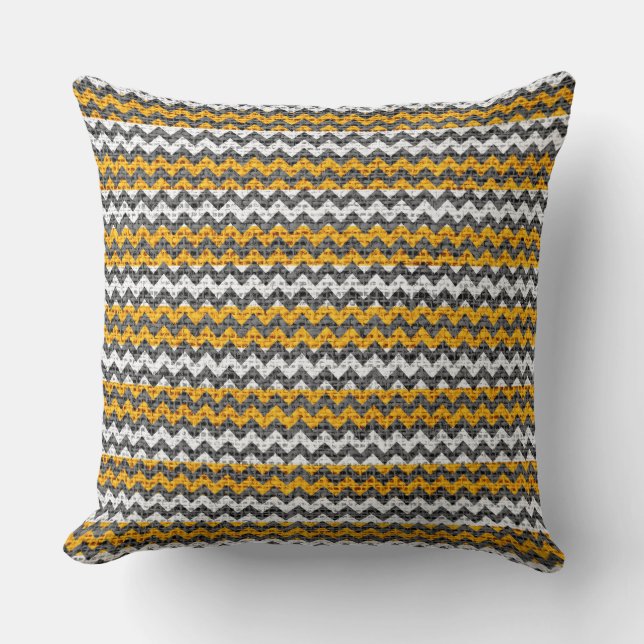 Cojín Decorativo Moda Chevron Burlap Rustic #25 (Anverso)