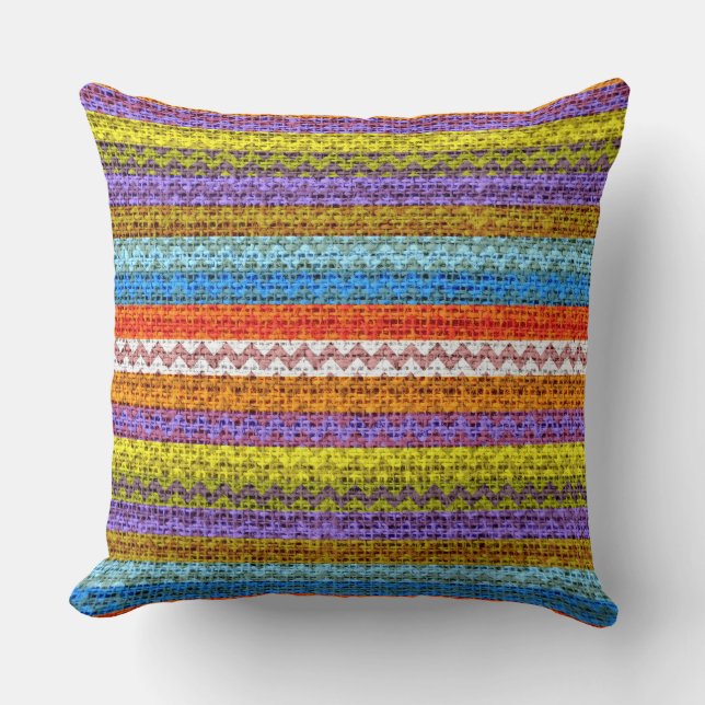 Cojín Decorativo Moda Chevron Burlap Rustic #28 (Anverso)