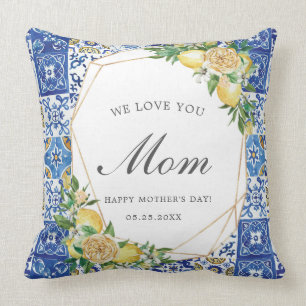 Cojín Decorativo Moda Citrus limón Mosaico Mosaico Mamá