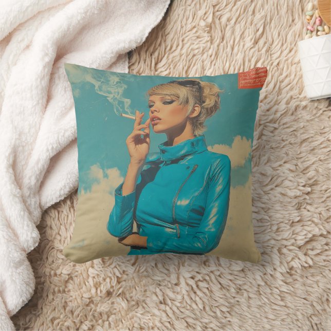 Cojín Decorativo Moda de fumar Retro Glam (Manta)