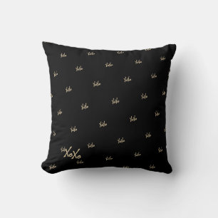 Cojín Decorativo Moda de oro negro XOXO