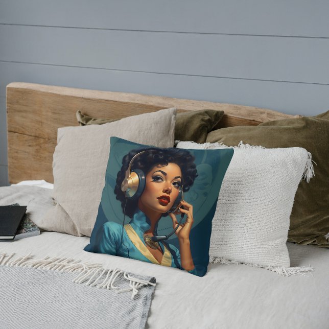 Cojín Decorativo Moda del centro de llamadas retro (Subido por el creador)