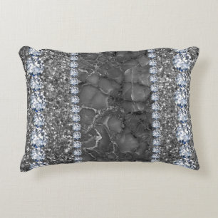 Cojín Decorativo Moda del Purpurina del Interior   Plata Hogar Rosa