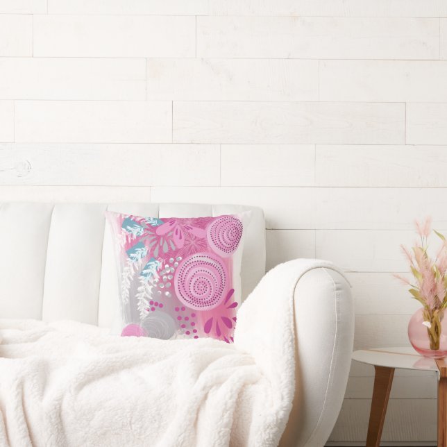 Cojín Decorativo Moda elegante Abstract Floral (Sofá)