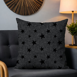 Cojín Decorativo Moda elegante moderna Patrón estrella negra