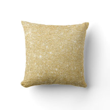 Moda Faux Gold Purpurina Lujo Pillow