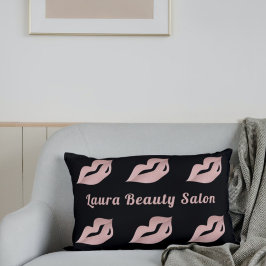 Cojín Decorativo Moda Glam Luxury Rosa Gold lips & Black Salon