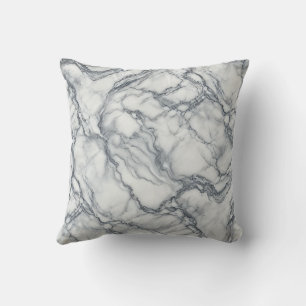 Cojín Decorativo Moda Gris y Mármol Blanco Aspecto Glamour