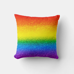 Cojín Decorativo Moda Iris Purpurina Rayas Monograma Nombre