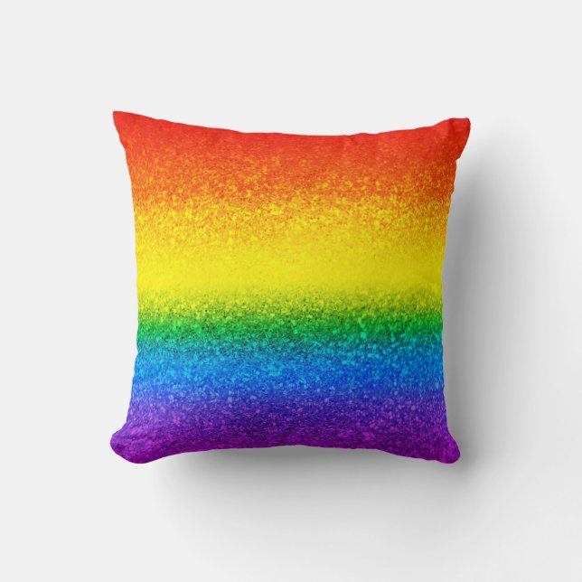 Cojín Decorativo Moda Iris Purpurina Rayas Monograma Nombre (Anverso)
