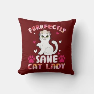Cojín Decorativo Moda Lady Cat, Gato Purfectamente Sane