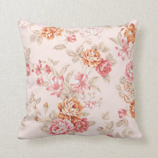 Cojín Decorativo Moda lamentable rosada del melocotón beige floral