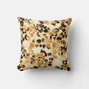 Cojín Decorativo Moda Leopard: Elegancia de patrones de época.