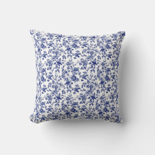 Cojín Decorativo Moda Marina vintage moderna de marfil Azul simétri