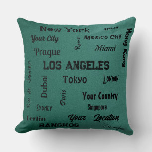 Cojín Decorativo moda mega ciudades verdes del mundo