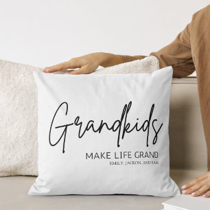 Cojín Decorativo Moda mínima Los nietos hacen la vida grandiosa