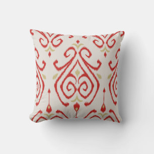 Cojín Decorativo Moda moderna decoración oro rojo beige ikat almoha