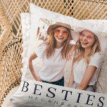 Cojín Decorativo Moda moderna minimalista Mejor foto de amigos BFF<br><div class="desc">El diseño se compone de tipografía divertida y lúdica con fuentes sans serif y serif. Añadir una foto personalizado.</div>