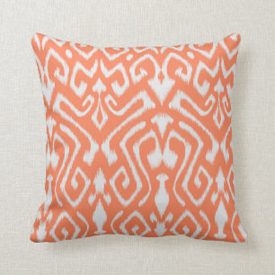 Cojín Decorativo Moda naranja moderno colorido patrón tribal ikat