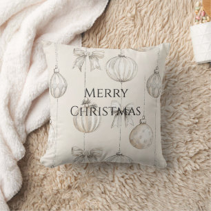 Cojín Decorativo Moda Navidades Rústicos Crema Ornamentos