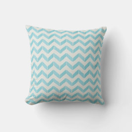 Cojín Decorativo Moda Pastel turquesa Personalizado Chevron Monogra
